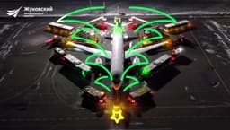 Самолёт МС-21-310 задействовали в новогодней инсталляции в Жуковском