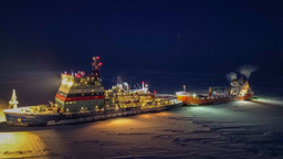 Nuclear Icebreaker "Sibir" Pioneers "Close-Coupled" Method for Guiding "Norilsk Nickel" Vessel