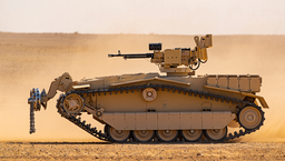 New "Uran-3" assault drone with mine trawl and machine gun created in Russia