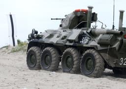 BTR-82A involved in exercises of the Baltic Fleet's marine infantry