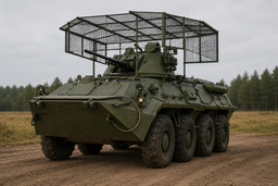 Russian Marines Develop Mobile Protection for APCs Against FPV Drones