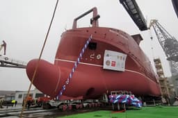 Electrical equipment loaded onto the trawler "Viktor Gavrilov" of Project 5670 under construction