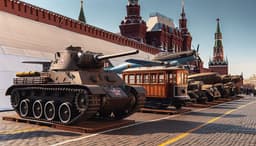 Музей под открытым небом: на Красной площади расставили историческую военную технику