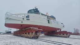 Вмещает до 200 пассажиров: в Самаре спустили на воду судно проекта PV20S