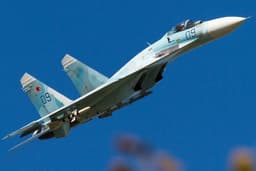 Record holder among "drying": Su-27 fighter with R-27ER1 and KAB missiles - one of the symbols of Russian aviation