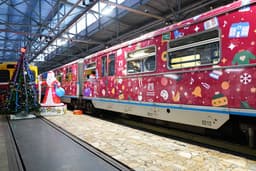 В Москве на Новый год запустили праздничный поезд, посвящённый социальным проектам города
