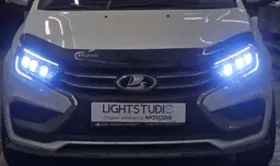 Светят лучше заводских: Lada Vesta получила новые фары с линзами
