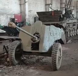 Кулибины установили автопушку с БМП-2 на лафет орудия Д-44: кадры военного «франкенштейна»