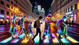 Разметка не сотрётся: в Москве начали проецировать «зебру» на асфальт