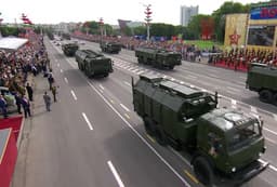 Сила — в единстве: российские ОТРК «Искандер-М», ЗРК «Тор-М2К» и БПЛА «Герань» показали на параде в Минске