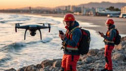 Спасатели следят за чистотой моря в Анапе с помощью дронов