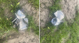 Появились первые кадры обломков неизвестного реактивного российского дрона-камикадзе