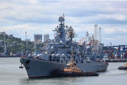 Крейсер «Варяг» нанёс удар противокорабельной ракетой «Вулкан» по цели в Японском море