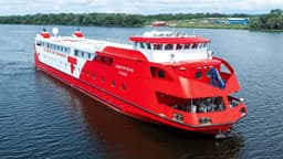 Ходовые испытания медицинского судна «Святитель Лука» провели в «Порте Коломна»