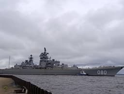 Спутник НАТО засёк ракетный крейсер «Адмирал Нахимов» в Белом море