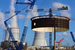 First tier of containment structure installed at power unit No. 3 of Leningrad NPP-2