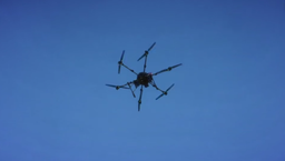 The latest heavy hexacopters "Mangas" destroyed enemy positions