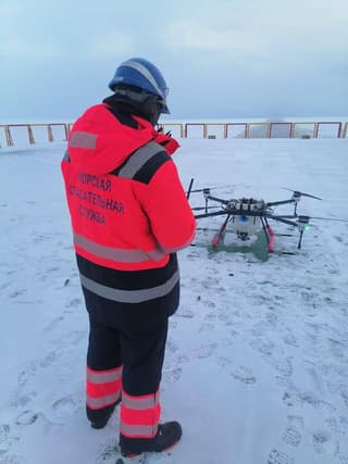 Morspassluzhba utiliza drones para la eliminación de derrames de petróleo en el Ártico