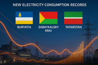 Los sistemas energéticos de Buriatia, Tartaristán, Zabaikalie y el krai de Jabárovsk actualizaron los récords de consumo de electricidad