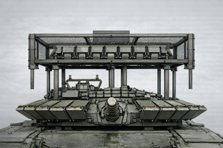 In Russia, protection for a tank against top-down drone strikes was developed without blocking hatches