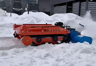 Drones from the front lines sent to clear snow in Kazan
