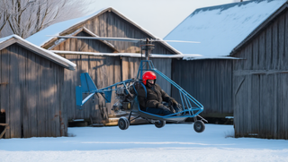 Un artesano de los Urales ensambló un helicóptero a partir de una motocicleta y una moto de nieve según planos soviéticos