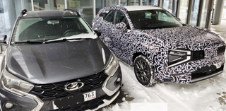 Lada Azimut sin adornos: la versión básica del nuevo crossover aparece por primera vez en fotos