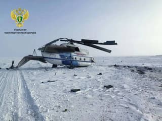 Un helicóptero Mi-8 con trabajadores por turnos se volcó al aterrizar en Yamal