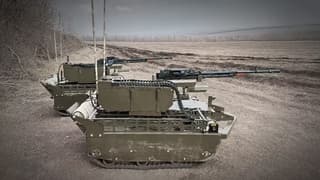 The advanced "Skoliya" flamethrower was mounted on the "Kuryer" ground robot