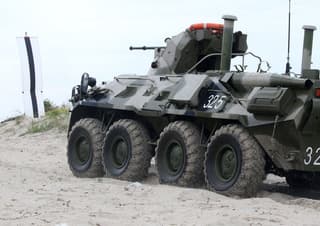 El BTR-82A fue utilizado en ejercicios de la infantería de marina de la Flota del Báltico