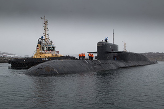 Подводный ракетоносец «Карелия» выходит в море после ремонта