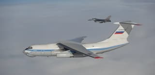 Португальские F-16АМ перехватили военный транспортник Ил-76ТД над Балтикой