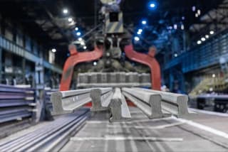Special switch rails for turnouts have begun to be supplied for Russia's first HSR