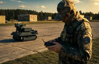 Белорусский боевой робот «Берсерк» с двумя советскими пулемётами тестируют в войсках