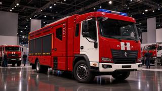 KAMAZ designed a fire truck for narrow streets: the new vehicle can simultaneously spray water and foam