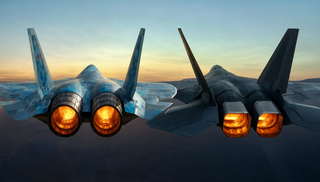 Why the Su-57 has round engine nozzles, while the F-22 has flat ones