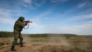 Instead of live ammunition - a laser: the RVSN academy patented a flying target for shooting at FPV drones