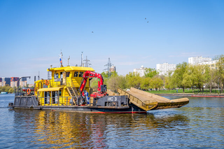 El recolector de basura "MS-3" del proyecto 82180 fue utilizado en los ríos Moscova y Yauza