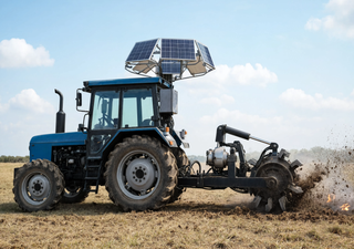 Tatarstan patented a forest fire ground thrower with a hydraulic motor and solar panels