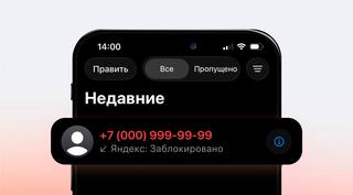 Yandex accelerated blocking of unwanted calls on iPhone