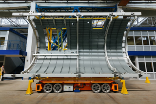 Yakovlev patented a folding frame for transporting large MS-21 and SJ-100 parts and assemblies