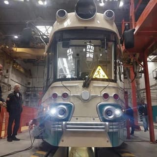 Uraltransmash Assembled the First New Series Retro Tram for St. Petersburg. And Here's What It Looks Like