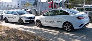 Journalists were shown the Lada Vesta Sportline car before the premiere