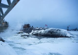 New Russian nuclear submarine cruiser 'Generalissimus Suvorov' has arrived at the base