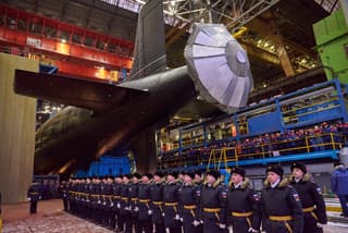 Russian new nuclear submarine "Arkhangelsk" is being prepared for state tests