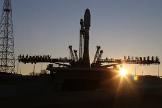 Dawn at Baikonur: What the "Arktika-M" and the Launch Vehicle Look Like at the Launch Site Before Launch - Photo