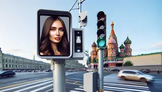 Traffic Light with Pedestrian Face Recognition Camera Tested in Moscow