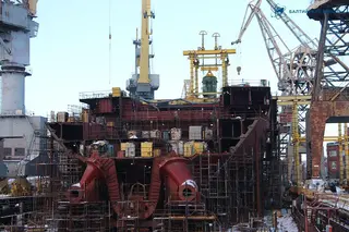 New Russian nuclear icebreaker "Chukotka" installed with "RITM-200" reactor