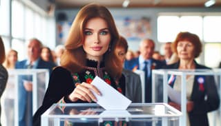 To the ISS, via DEG, with a ballot: Candidates, cosmonauts, Ded Moroz, and mosquitoes vote in the Russian presidential election