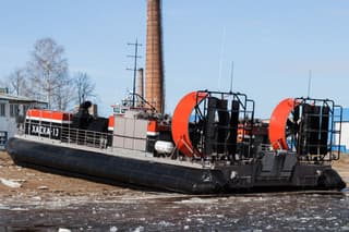 The largest civilian air cushion vessel "Haska-10" was launched in the Yaroslavl Region